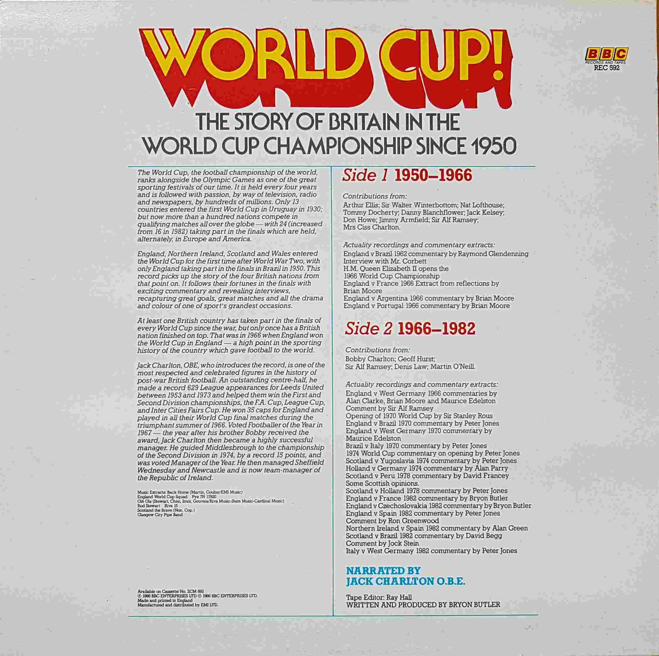 Picture of REC 592 World cup ! by artist Various from the BBC records and Tapes library
